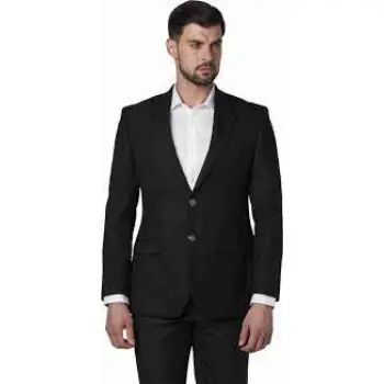 Solid Single Breasted Formal Men Blazer